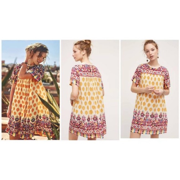 Anthropologie Tanvi Kedia Multicolor Shift Dress Size XS - Picture 1 of 5